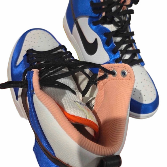 Nike Dunk High Blue Satin | EUC | Sz 8.5W - Picture 2 of 4